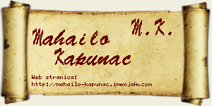 Mahailo Kapunac vizit kartica